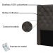 Cabeceira King 1,95m Toledo Suede Cinza - Pallazio