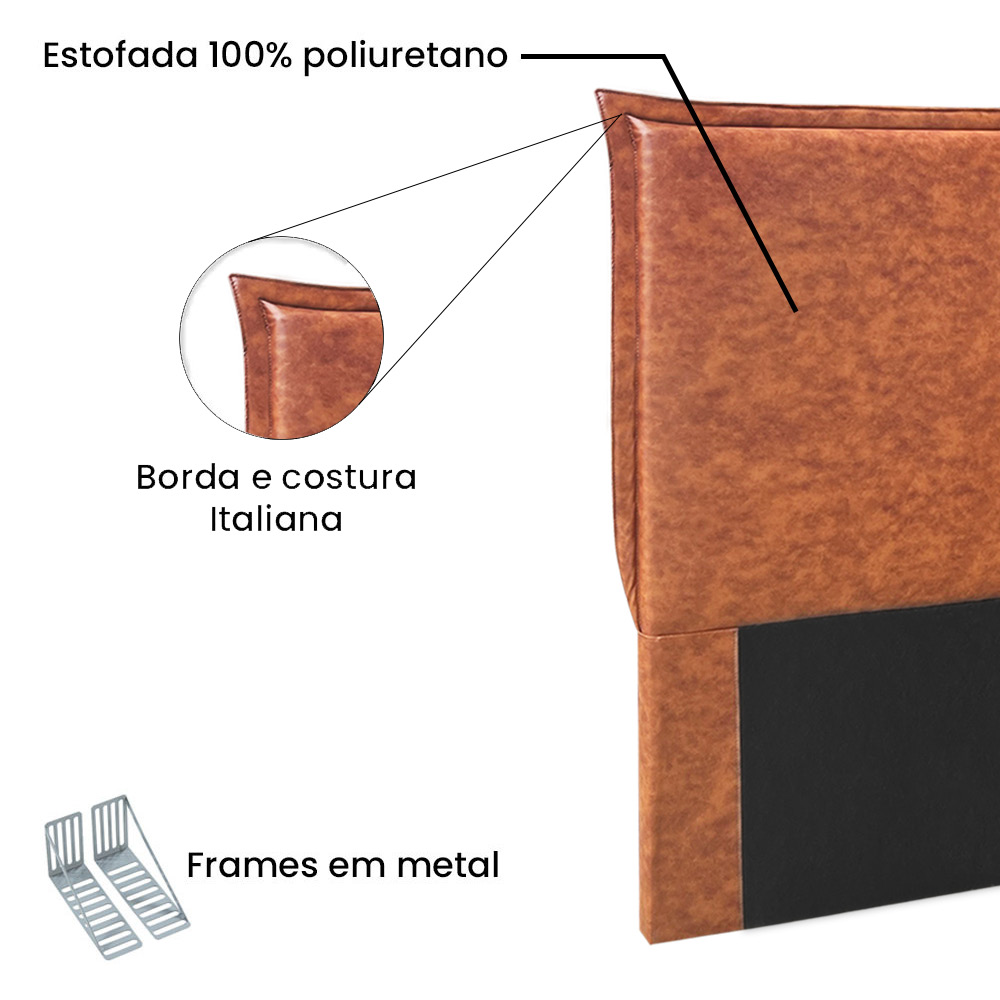 Cabeceira King 1,95m Veneza Corano Nozes - Pallazio