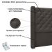 Cabeceira King 1,95m Vicenza Suede Cinza - Pallazio