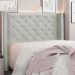 Cabeceira King 1,95m Vicenza Veludo Cinza Prata - Pallazio