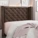 Cabeceira King 1,95m Vicenza Veludo Marrom - Pallazio