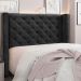 Cabeceira King 1,95m Vicenza Veludo Preto - Pallazio