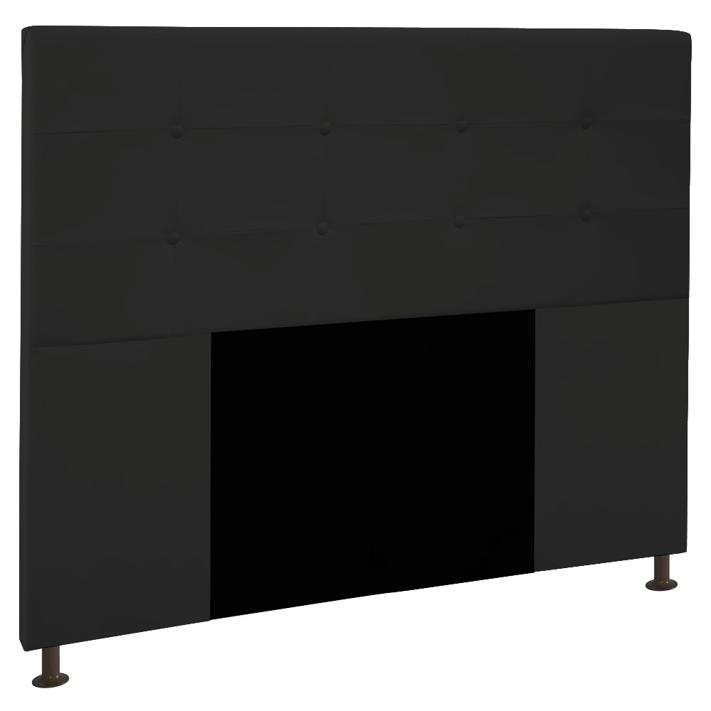 Cabeceira King 1,95m Zurique Corano Preto - Pallazio