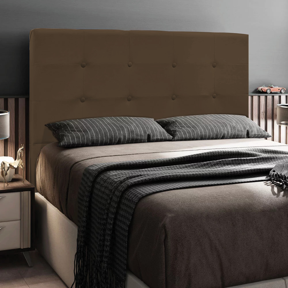 Cabeceira King 1,95m Zurique Suede Marrom - Pallazio