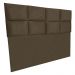 Cabeceira Modulada Casal 1,40m Lorena Suede Marrom - Pallazio