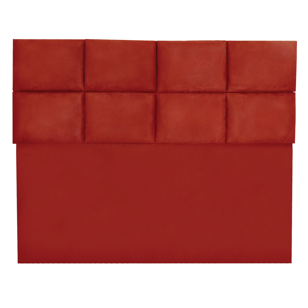 Cabeceira Modulada Queen 1,60m Lorena Suede Vermelho - Pallazio