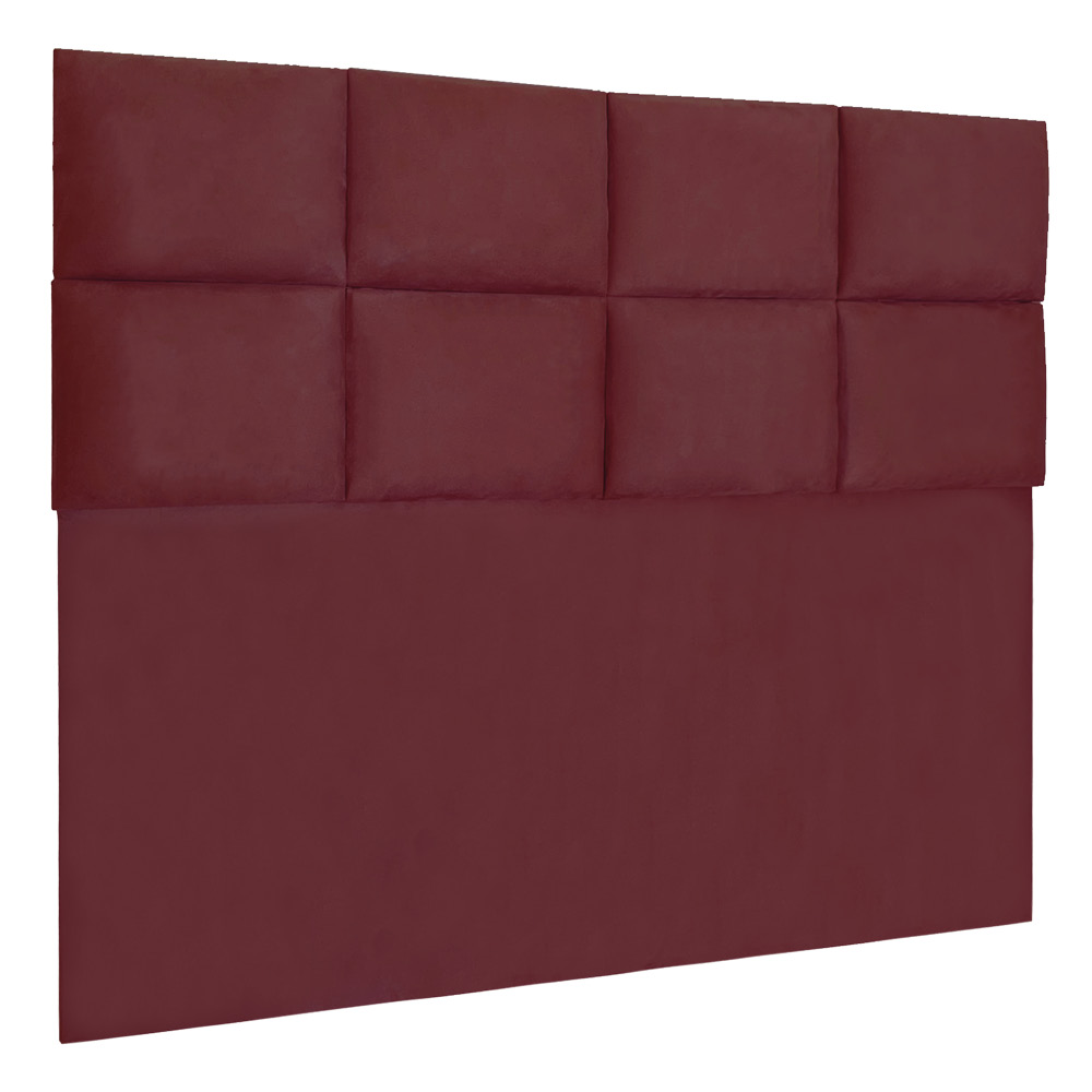 Cabeceira Modulada Solteiro 0,90m Lorena Suede Marsala - Pallazio