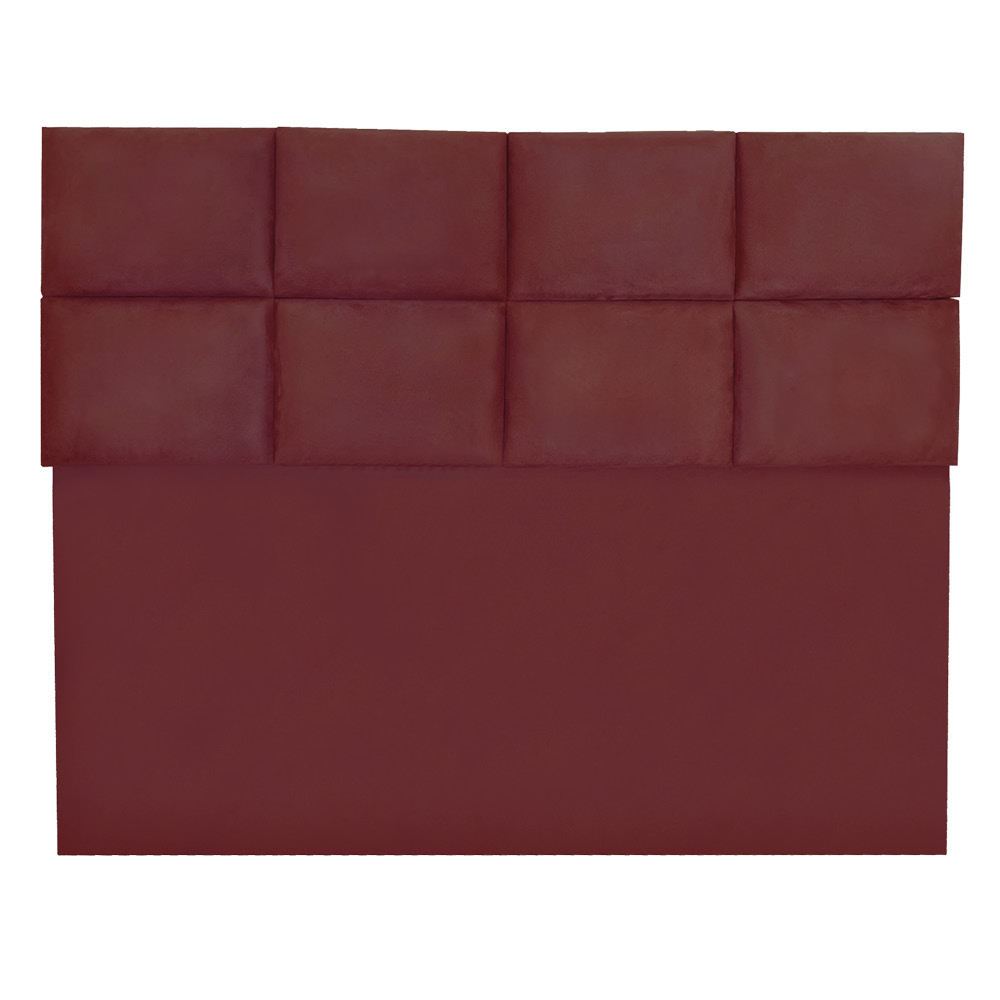 Cabeceira Modulada Solteiro 0,90m Lorena Suede Marsala - Pallazio