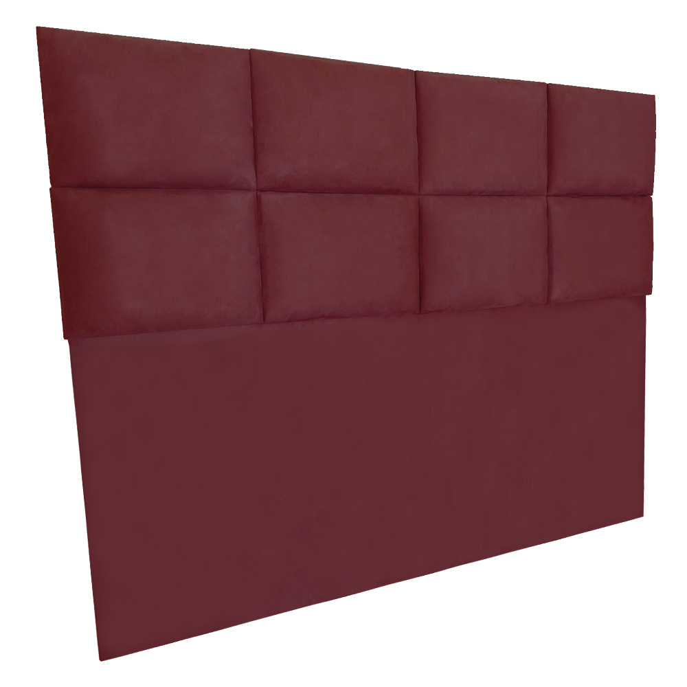 Cabeceira Modulada Solteiro 0,90m Lorena Suede Marsala - Pallazio