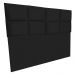 Cabeceira Modulada Solteiro 0,90m Lorena Suede Preto - Pallazio