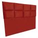 Cabeceira Modulada Solteiro 0,90m Lorena Suede Vermelho - Pallazio