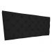 Cabeceira Painel Capitonê Casal 1,40m Jade Suede Preto - Pallazio