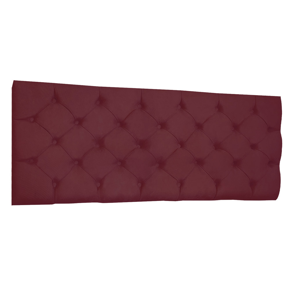 Cabeceira Painel Capitonê King 1,95m Jade Suede Marsala - Pallazio