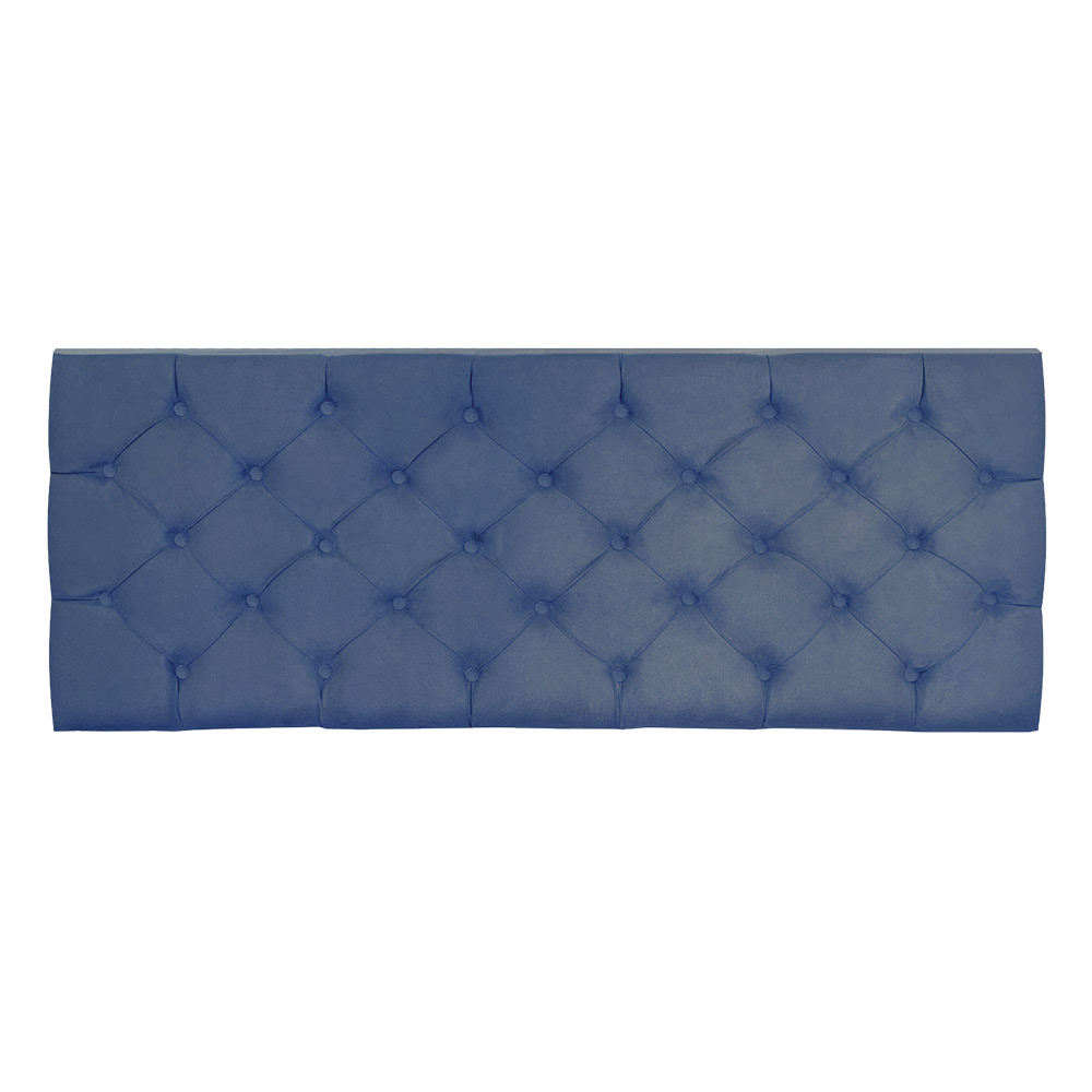 Cabeceira Painel Capitonê Solteiro 0,90m Jade Suede Azul Marinho - Pallazio