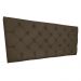 Cabeceira Painel Capitonê Solteiro 0,90m Jade Suede Marrom - Pallazio