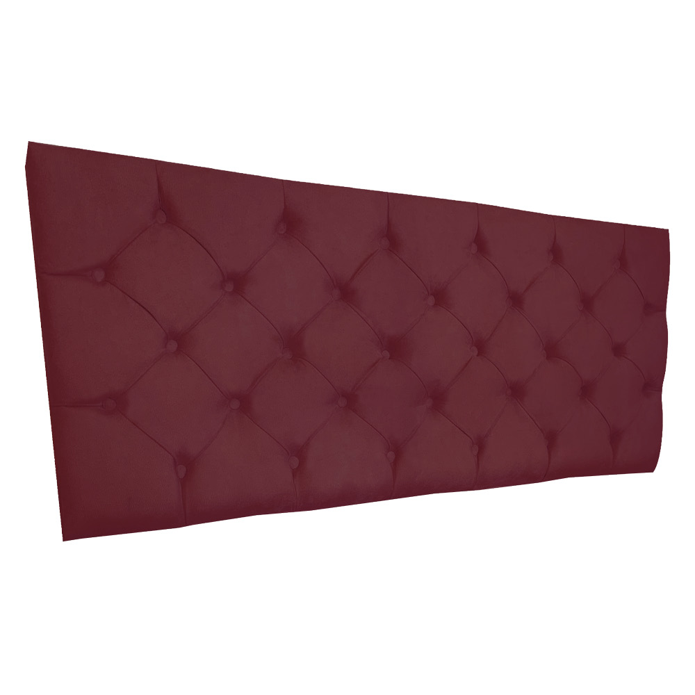 Cabeceira Painel Capitonê Solteiro 0,90m Jade Suede Marsala - Pallazio