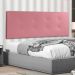 Cabeceira Painel Casal 1,40m Berlim Suede Rosa - Pallazio