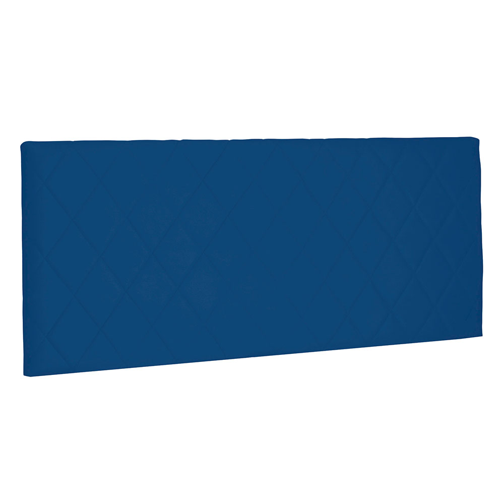 Cabeceira Painel Casal 1,40m Esmeralda Suede Azul Marinho - Pallazio
