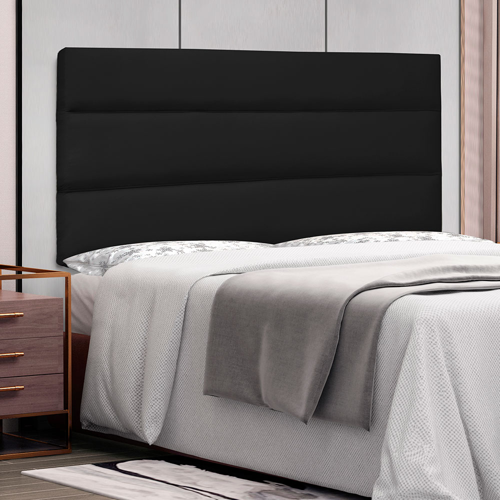 Cabeceira Painel Casal 1,40m La Italiana Corano Preto - Pallazio