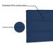 Cabeceira Painel Casal 1,40m La Italiana Suede Azul Marinho - Pallazio