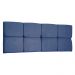 Cabeceira Painel Casal 1,40m Nina Suede Azul Marinho - Pallazio