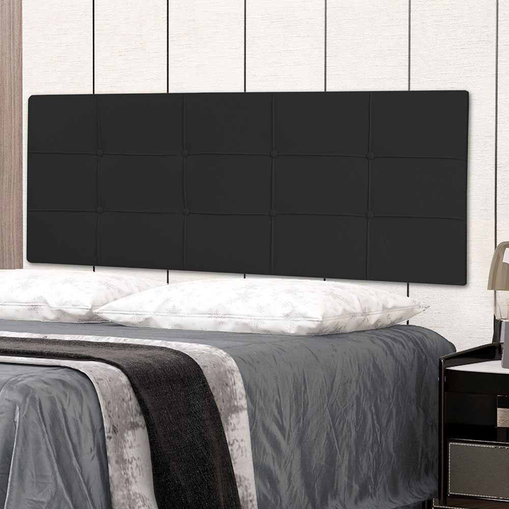 Cabeceira Painel Casal 1,40m Roma Corano Preto - Pallazio