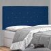 Cabeceira Painel Casal 1,40m Tânia Suede Azul Marinho - Pallazio