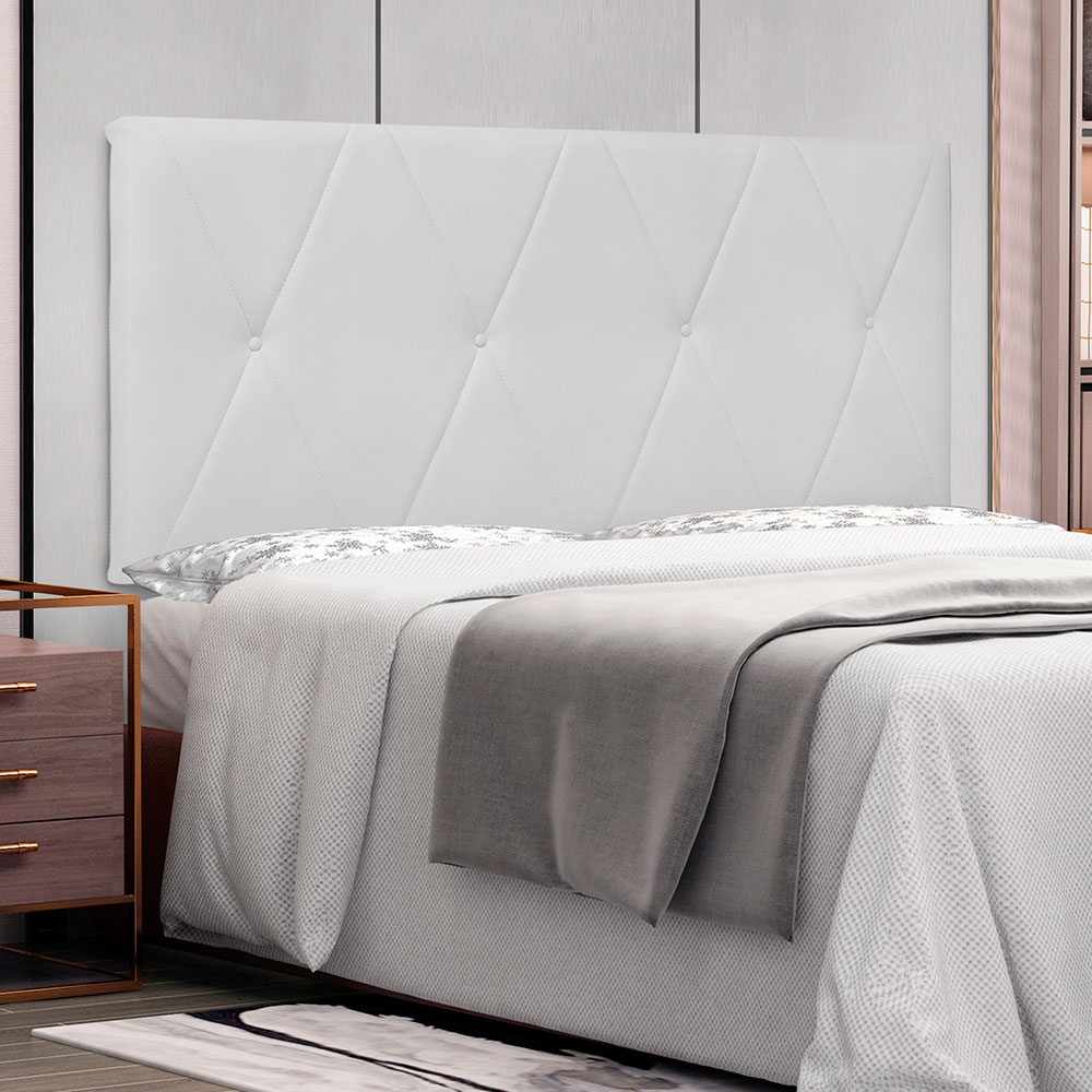 Cabeceira Painel King 1,95m Aquilla Corano Branco - Pallazio
