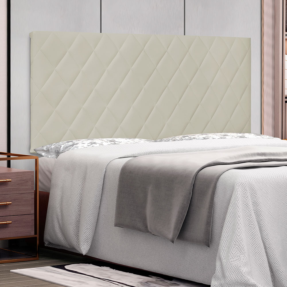 Cabeceira Painel King 1,95m Esmeralda Corano Marfim - Pallazio