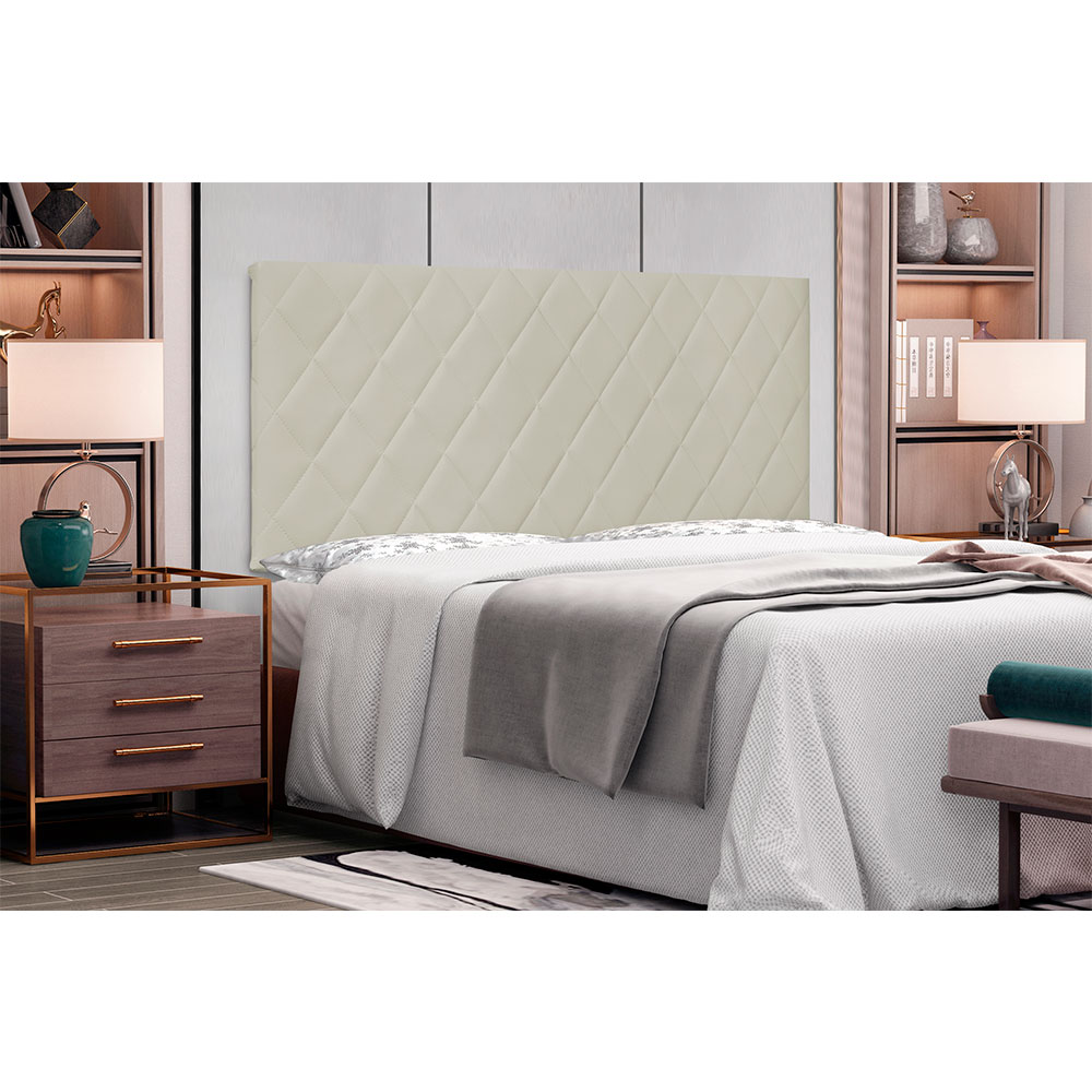 Cabeceira Painel King 1,95m Esmeralda Corano Marfim - Pallazio