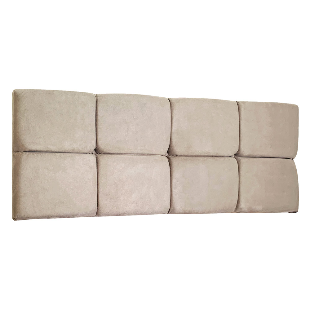 Cabeceira Painel King 1,95m Nina Suede Bege - Pallazio
