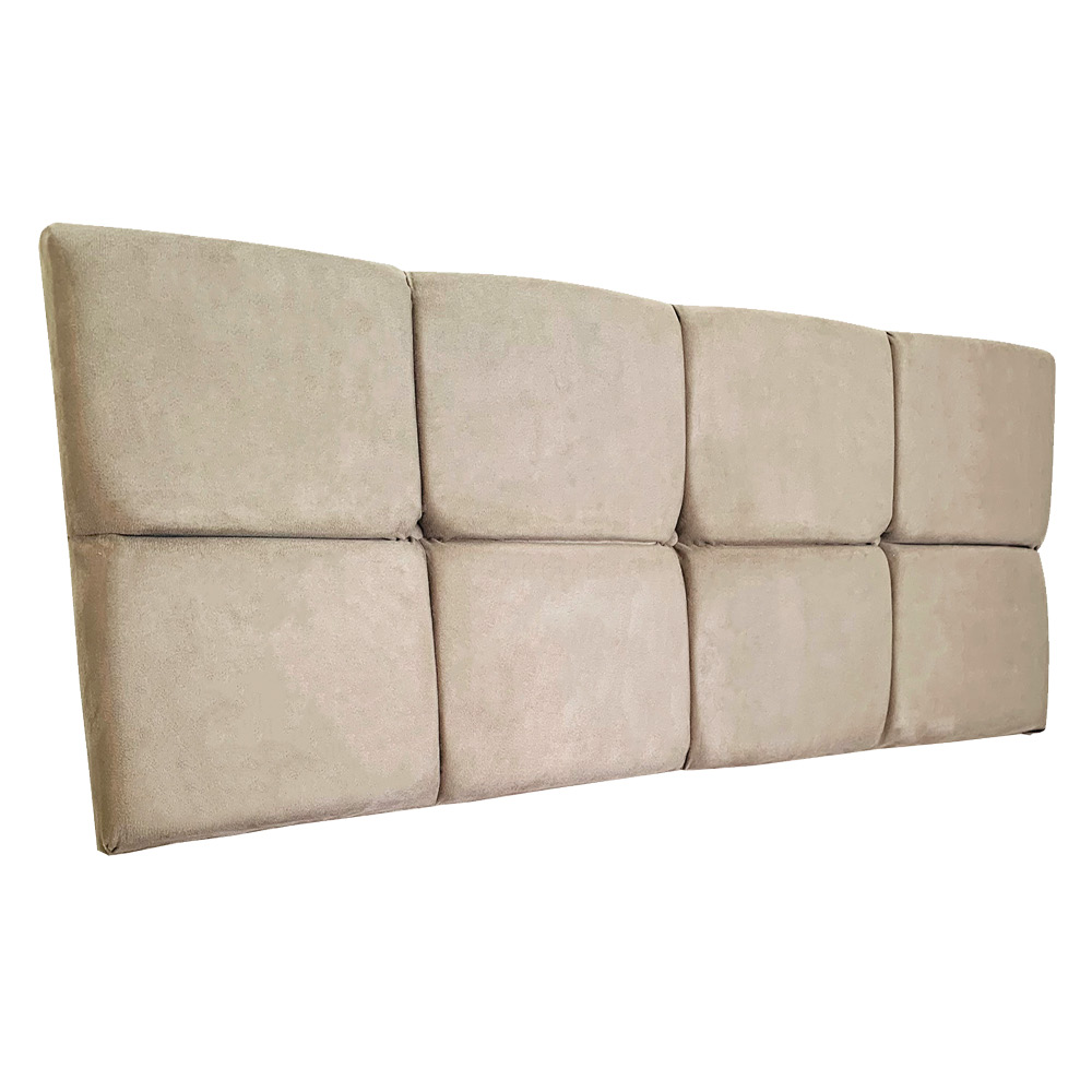 Cabeceira Painel King 1,95m Nina Suede Bege - Pallazio