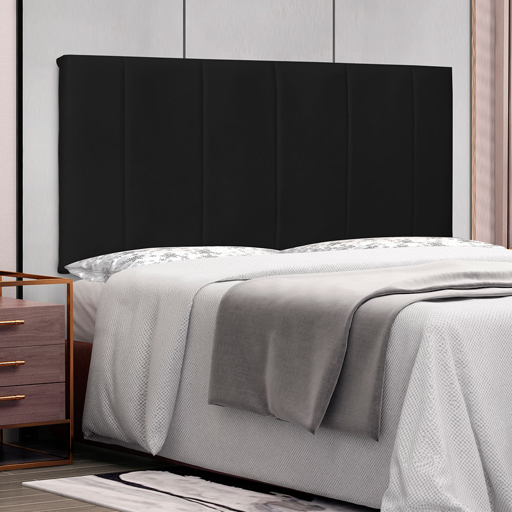 Cabeceira Painel King 1,95m Ravenna Corano Preto - Pallazio