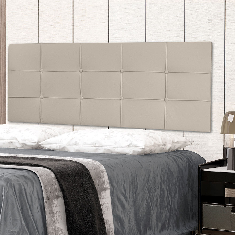 Cabeceira Painel King 1,95m Roma Corano Bege - Pallazio