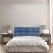 Cabeceira Painel Modulada Casal 1,40m Lorena Suede Azul Marinho - Pallazio