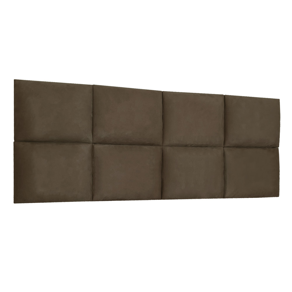 Cabeceira Painel Modulada Queen 1,60m Lorena Suede Marrom - Pallazio