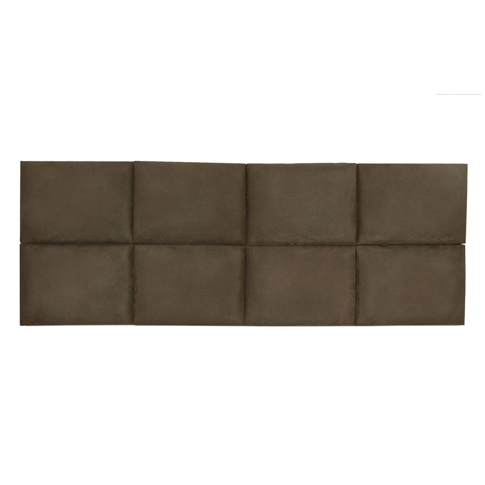 Cabeceira Painel Modulada Queen 1,60m Lorena Suede Marrom - Pallazio