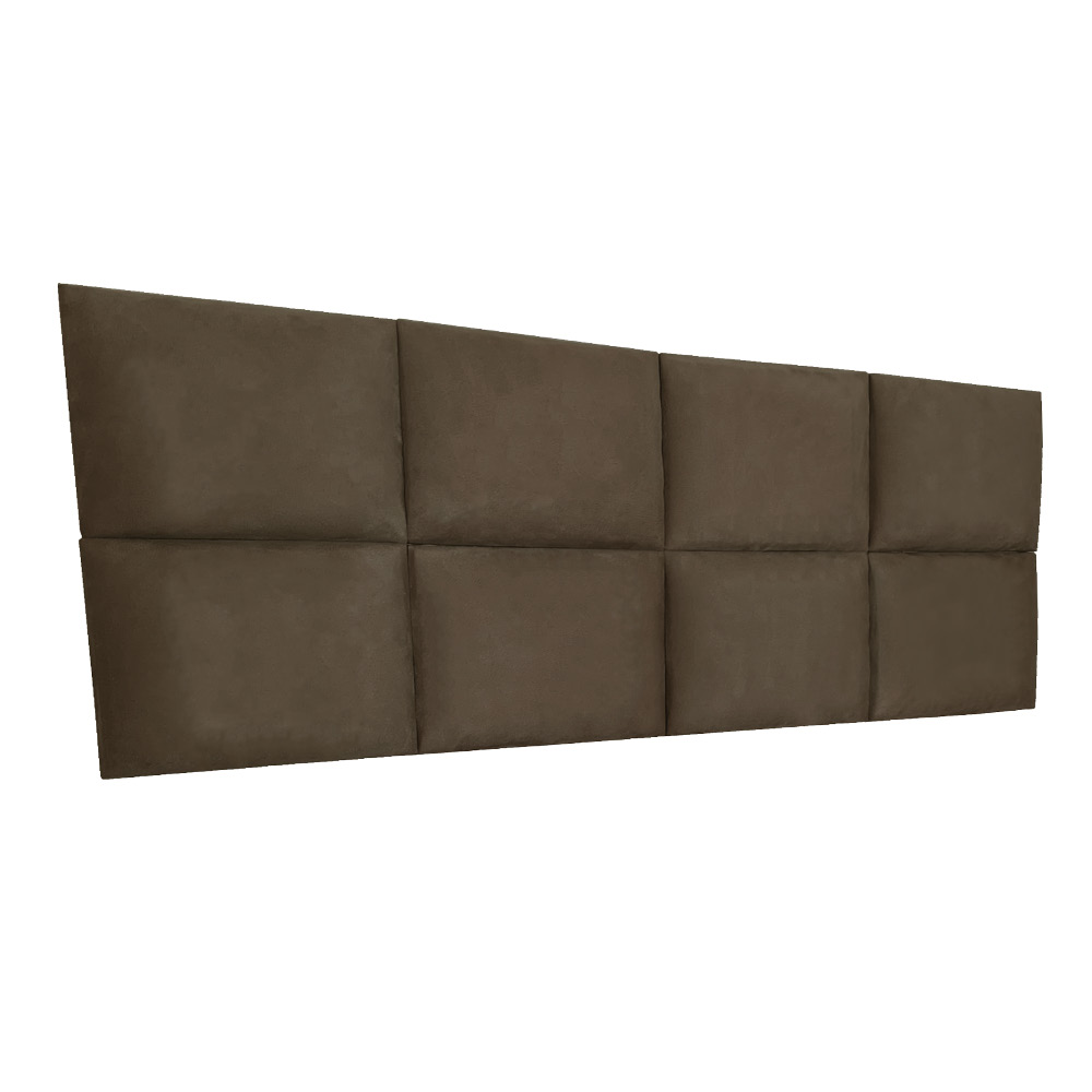 Cabeceira Painel Modulada Queen 1,60m Lorena Suede Marrom - Pallazio