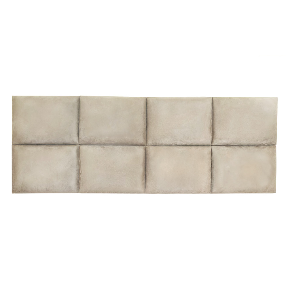Cabeceira Painel Modulada Solteiro 0,90m Lorena Suede Bege - Pallazio