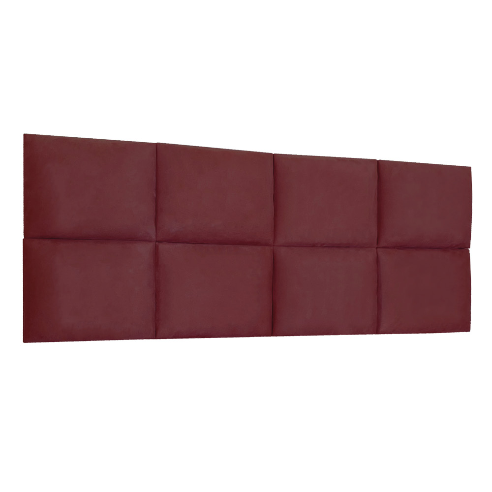 Cabeceira Painel Modulada Solteiro 0,90m Lorena Suede Marsala - Pallazio