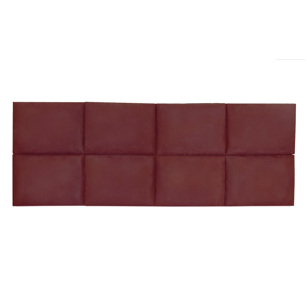 Cabeceira Painel Modulada Solteiro 0,90m Lorena Suede Marsala - Pallazio