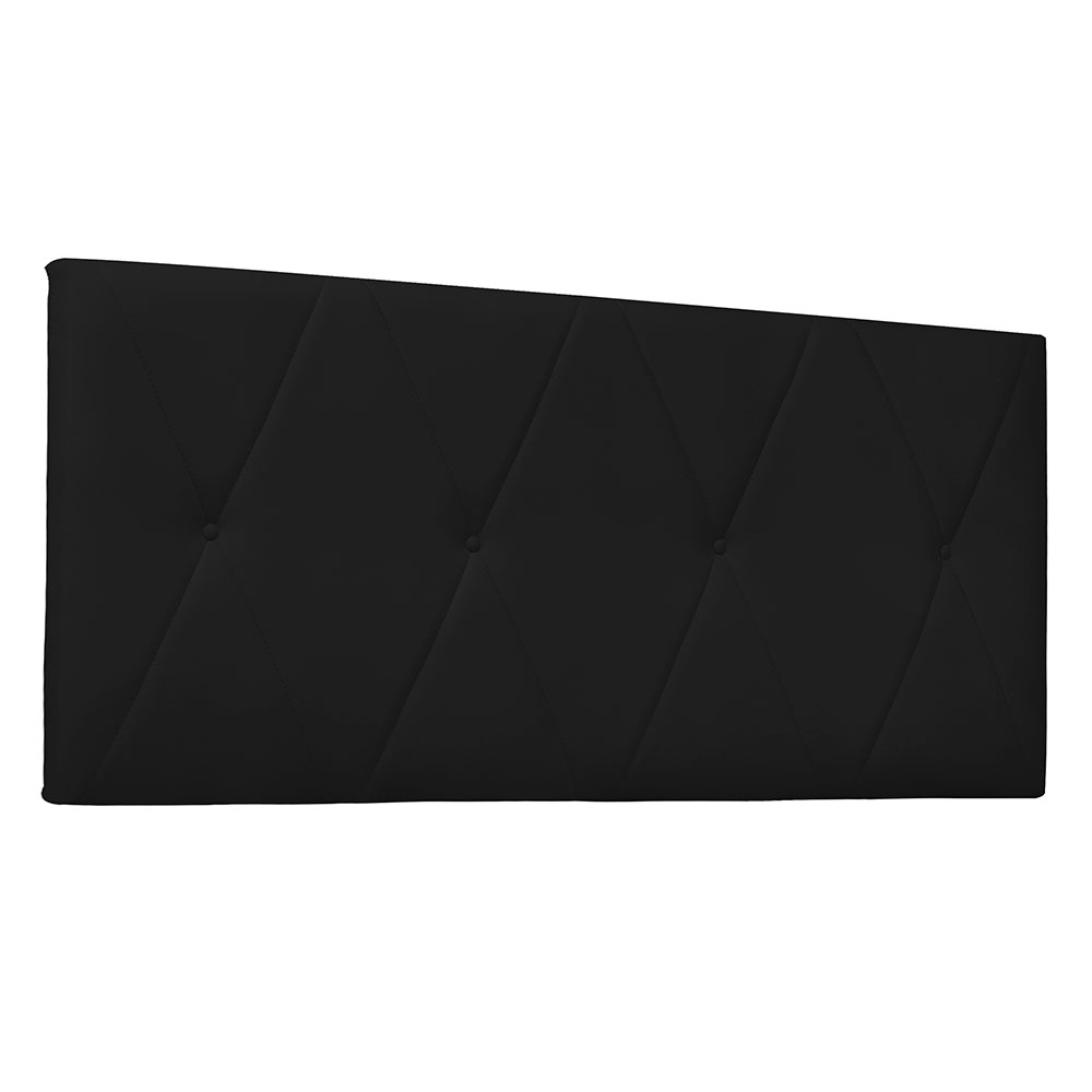 Cabeceira Painel Queen 1,60m Aquilla Corano Preto - Pallazio