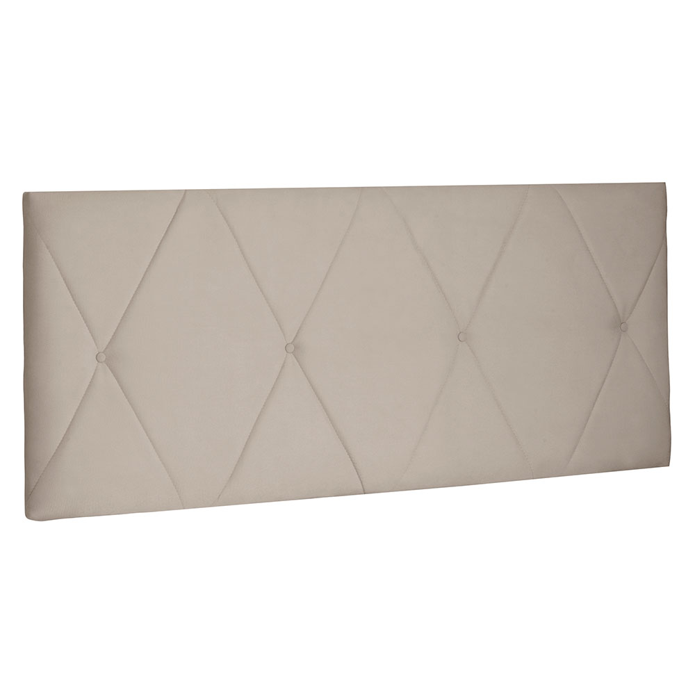 Cabeceira Painel Queen 1,60m Aquilla Suede Bege - Pallazio