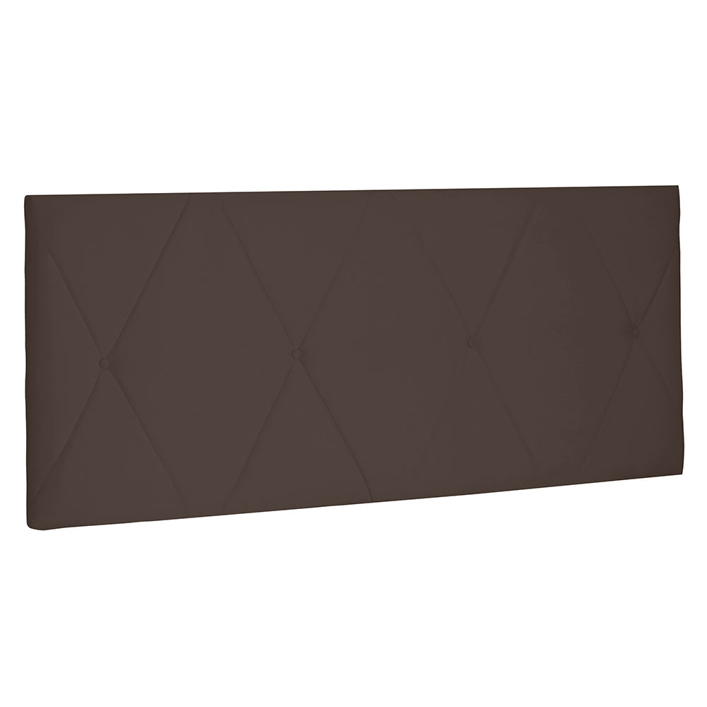 Cabeceira Painel Queen 1,60m Aquilla Suede Marrom Café - Pallazio