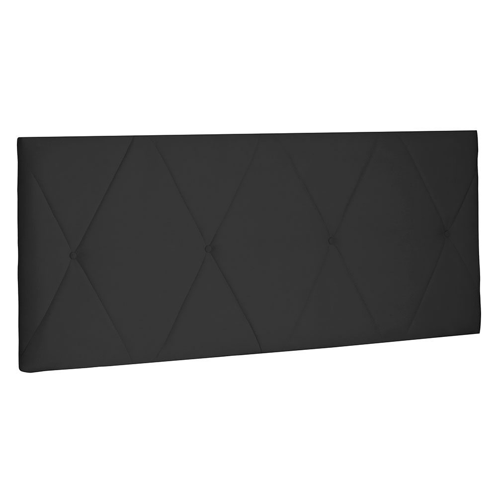 Cabeceira Painel Queen 1,60m Aquilla Suede Preto - Pallazio