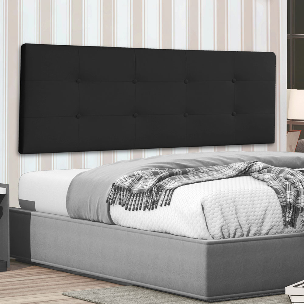 Cabeceira Painel Queen 1,60m Berlim Suede Preto - Pallazio