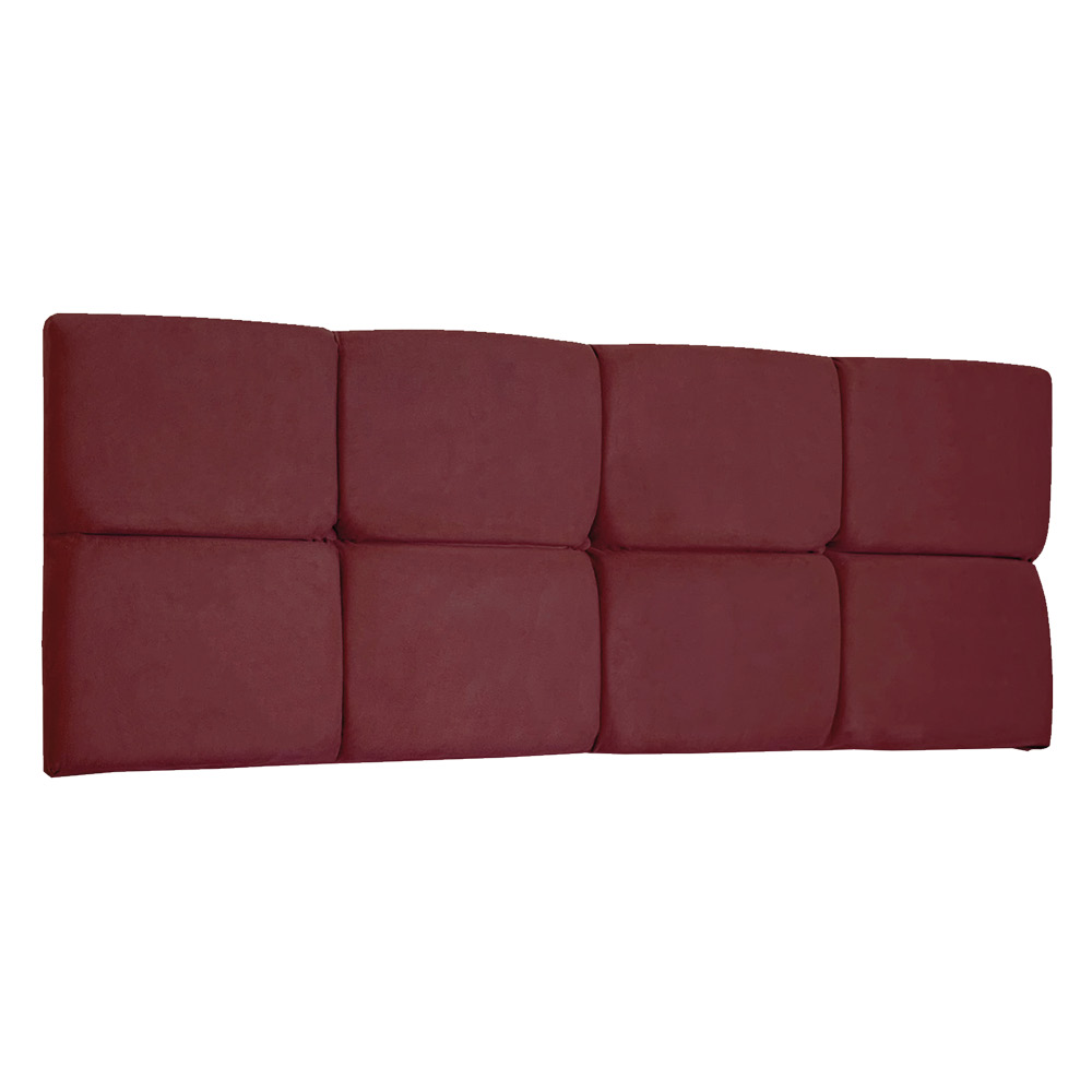 Cabeceira Painel Queen 1,60m Nina Suede Marsala - Pallazio