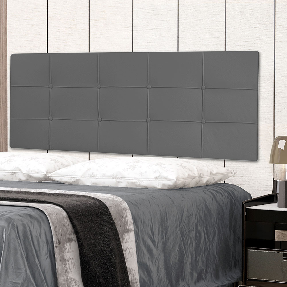 Cabeceira Painel Queen 1,60m Roma Corano Cinza - Pallazio
