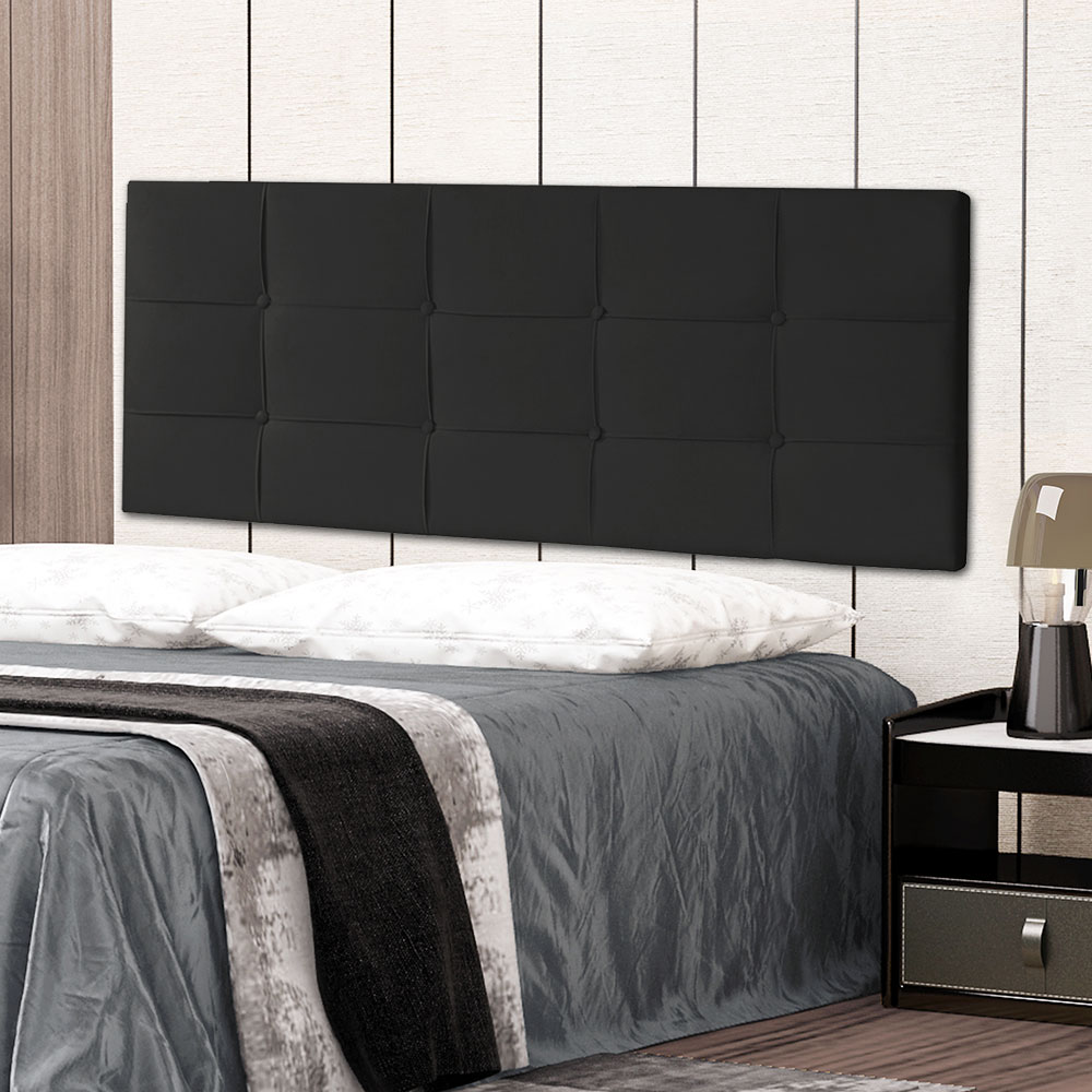 Cabeceira Painel Queen 1,60m Roma Suede Preto - Pallazio