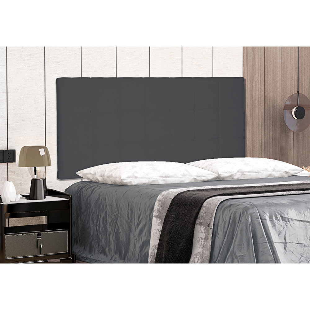 Cabeceira Painel Queen 1,60m Verona Suede Cinza - Pallazio